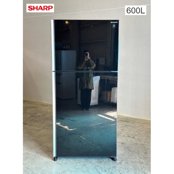 □SHARP/シャープ□600L 大型2ドア冷蔵庫 SJ-60H-B 2023年製☆埼玉発送
