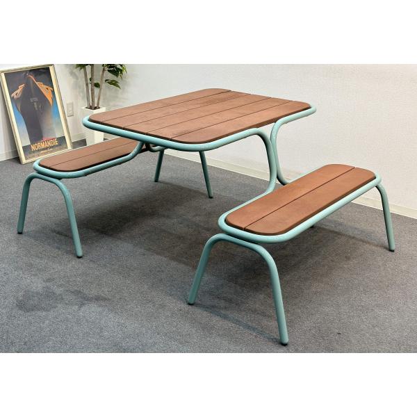 ■highcollar■プール ベンチ　グリーン　ガーデン　アウトドア　屋外 送料無料□highcollar/ハイカラー□POOL 4P TABLE ベンチ