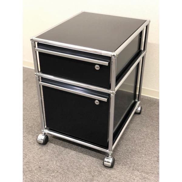 ◎送料込◎ USM/ハラー ロールボーイ デスクワゴン 2段 鍵付 黒 UMS Haller(ハラー)のロールボーイ/鍵付です♪モダンクラシックな