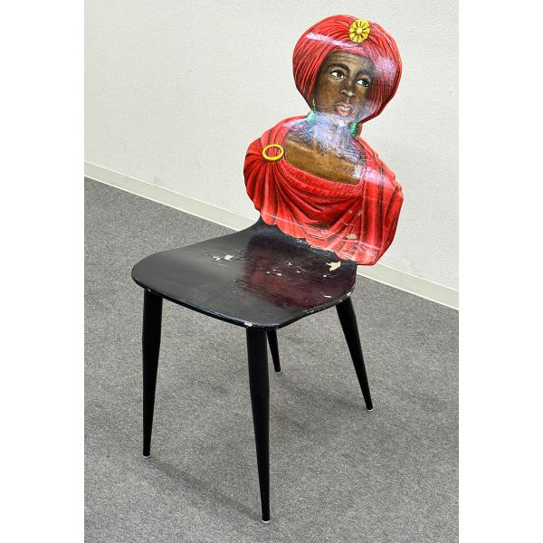 レア！ヴィンテージ■フォルナセッティ■Moro PRINTEDチェア　木製　椅子 レア！ヴィンテージ□フォルナセッティ□Moro PRINTEDチェア木製椅子