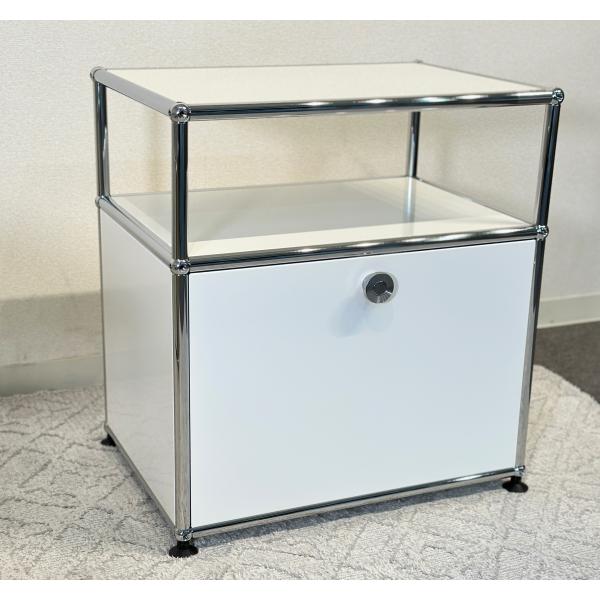 美品□USM/ハラーシステム□ローボード ミニキャビネット 1列2段 白