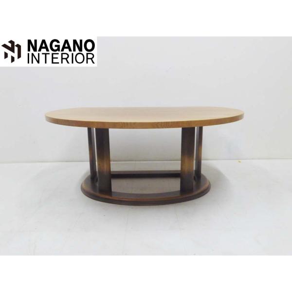 美品■ナガノインテリア■タモ材 天然木 ダイニングテーブル KT028-5S 美品□NAGANO INTERIOR ナガノインテリア□タモ材 天然木 半円
