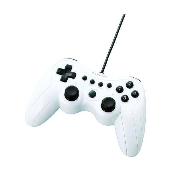 【送料無料】【中古】PC 2009年モデル ELECOM ゲームパッド USB接続 アナログスティック搭載 振動/連射 12ボタンホワイト JC-U2912FWH
