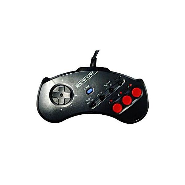 【送料無料】【中古】MD メガドライブ 海外製 HAPP CONTROLS COMPETITION PRO (連射機能付3ボタンパッド)
