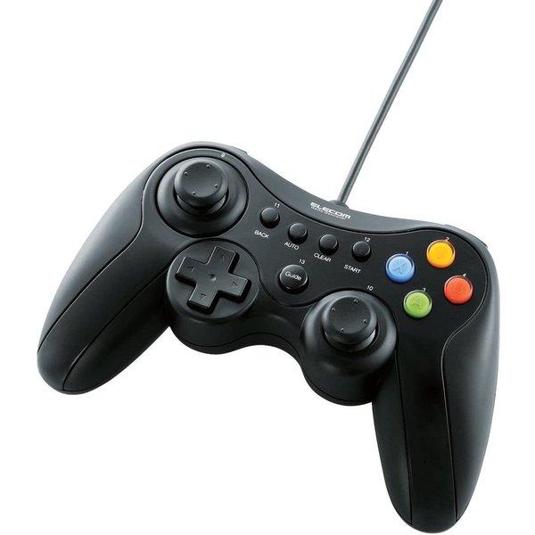 【送料無料】【中古】PC エレコム ゲームパッド USB接続 Xinput/DirectInput両対応 振動/連射 コントローラー ブラック JC-U3613MBK