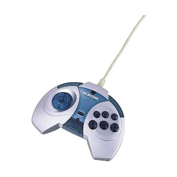 【送料無料】【中古】PC ELECOM JC-U609SV 9ボタンUSBゲームパッド シルバー