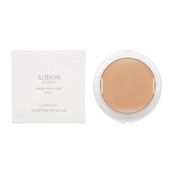 ALBION アルビオン タフウェア ソリッド 020 ピンクベージュ レフィル 9.5g SPF50+ PA++++ UV 耐水 薄膜 紫外線 なめらかさ ツヤ [ギフトラッピング対応]