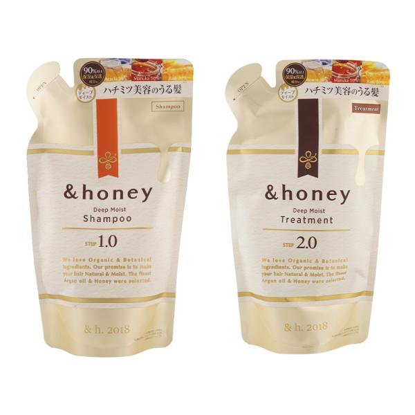 他サイト： [2個セット]&amp;honey アンドハニー ディープモイスト シャンプー1.0 ヘアトリートメント2.0 セット 詰替 ヘアケア 詰め替え [ギフトラッピング対応]の商品画像