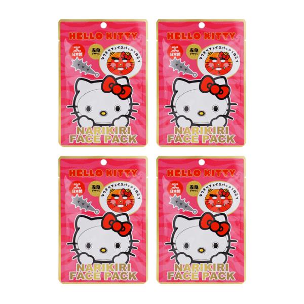 ハローキティ　ぬいぐるみ バスローブ　フェイスパック sanrio（サンリオ） [4個セット]Sanrio なりきりフェイスパック ハロー