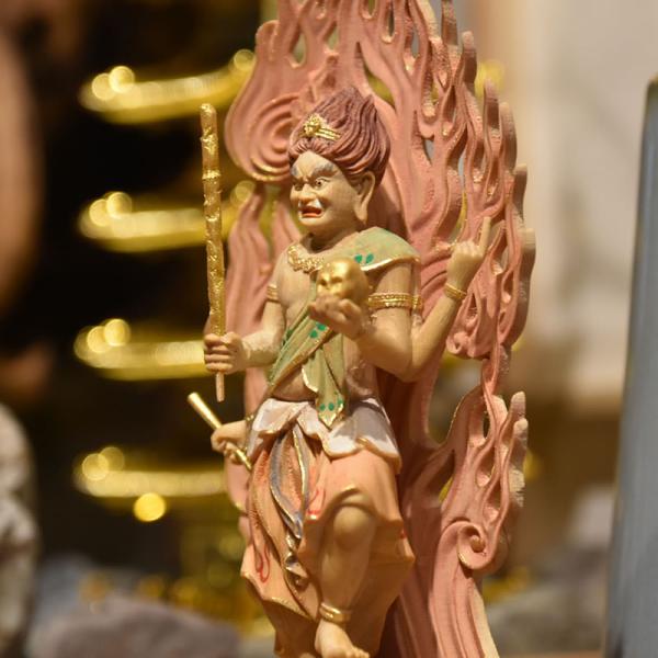 Amazon.co.jp: 高41cm 最高級 総檜材 珍品 仏教工芸 木彫仏像