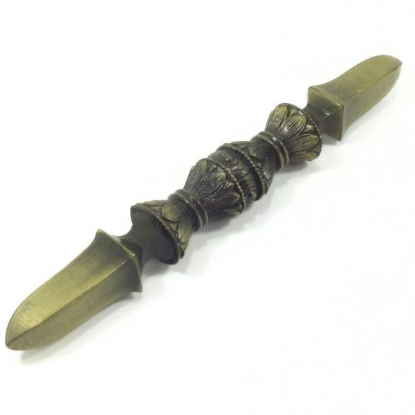 プルパ 金剛杵 独鈷杵 三面憤怒尊 長さ約21cm 美品 金剛杭