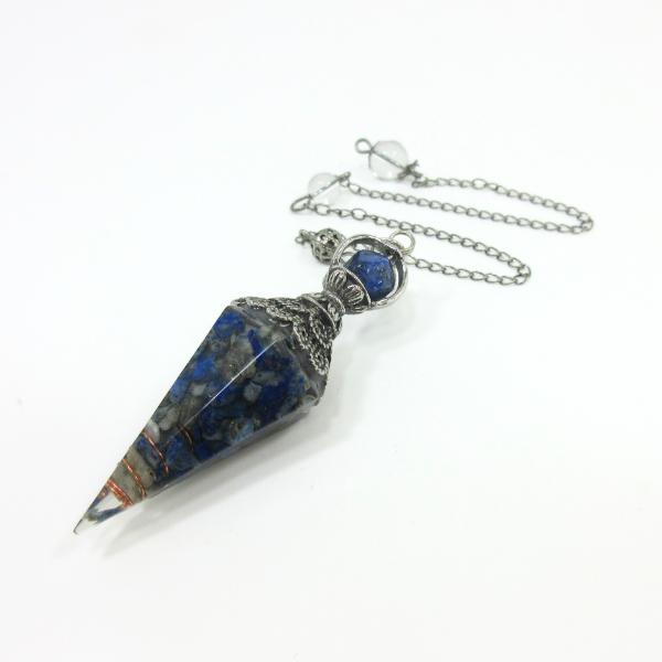 ラピスラズリ オルゴナイト ペンデュラム 天然石 ダウジング 占い用