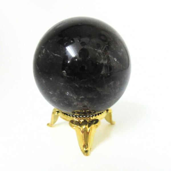 黒水晶 モリオン 丸玉 44mm 天然石 パワーストーン 魔除け 厄除け 邪気