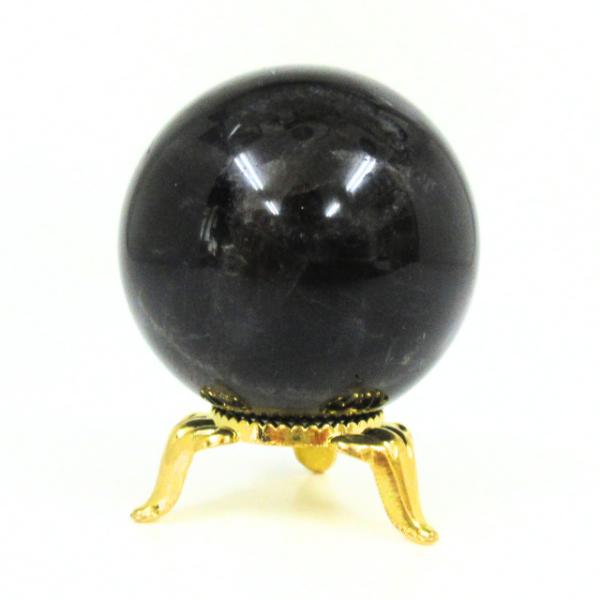 黒水晶 モリオン 丸玉 45mm 天然石 パワーストーン 魔除け 厄除け