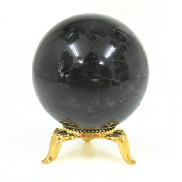 黒水晶 モリオン 丸玉 46．5mm 天然石 パワーストーン 魔除け