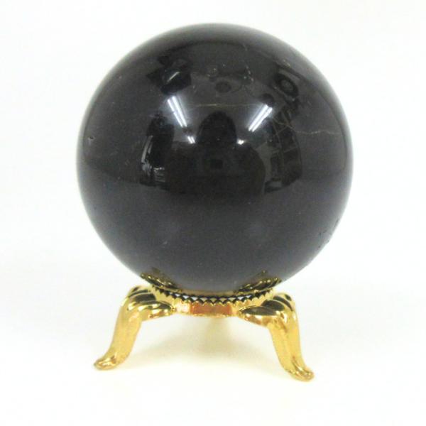 黒水晶 モリオン 丸玉47．5mm F 天然石 パワーストーン 魔除け