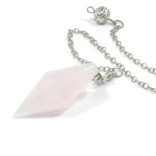 ペンデュラム ローズクォーツ ダウジング パワーストーン 天然石 紅