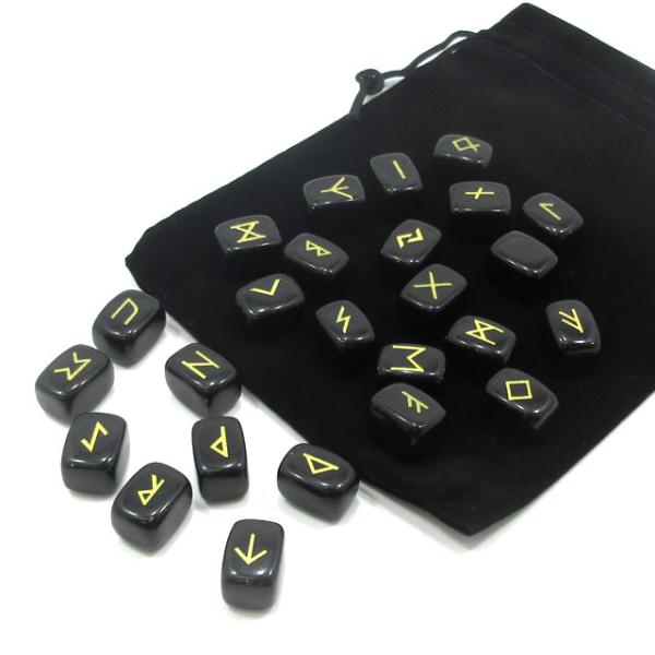 オニキスルーンストーン+オリジナルシルバールーンタリスマンセット オニキスルーンストーン+オリジナルシルバールーンタリスマンセット