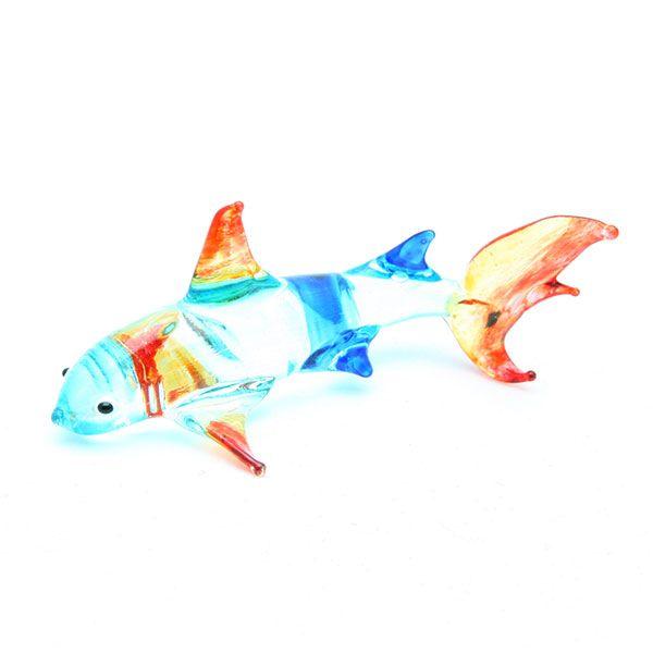 サメ置物 ガラス細工 ミニチュア ブルー : 海洋工房 - 通販 - Yahoo