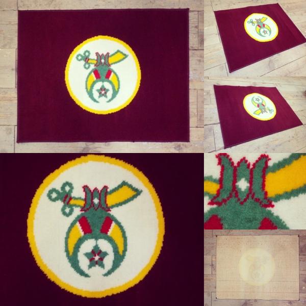 フリーメイソン☆シュライン☆ビンテージ☆ラグ☆ウォールデコ☆マット