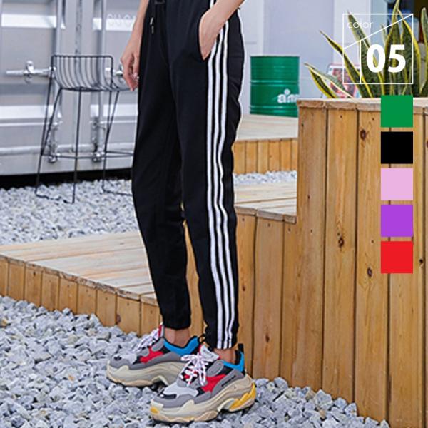 ラインパンツ レディース 3本ライン コットン ジップ無 ジャージ ウエストゴム 春 夏 グリーン ブラック ピンク パープル レッド S M L ダンス Buyee 日本代购平台 产品购物网站大全 Buyee一站式代购 Bot Online