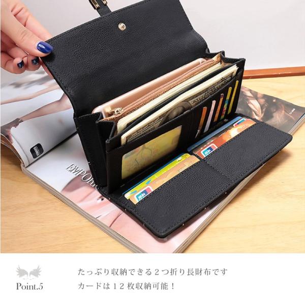 財布 長財布 レディース 女性 使いやすい 大容量 ファスナー PUレザー 薄型 格子 ウィンドペン柄 花柄 裏地
