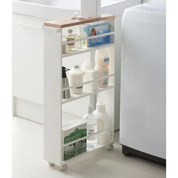 すきま収納 すき間収納 15cm ハンドル付きスリムワゴン タワー キッチン収納 キャスター 隙間収納 キッチン ワゴン キャスター 面所 すき間収納 ランドリーワゴン 1029 Hswt カジタノ 収納 洗濯 掃除 家事の店