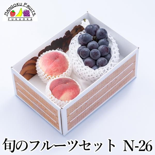 旬のフルーツセット　N26 贈答 ギフト 果物 中元 御礼 御祝 桃 葡萄 予約商品