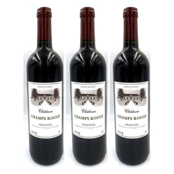 シャンルージュ　1000円ワールドワインシリーズ　メルロー　カベルネ・ソーヴィニョン(AOPワイン)　赤ワイン　750ml×3本　テーブルワイン　株式会社栗山商事