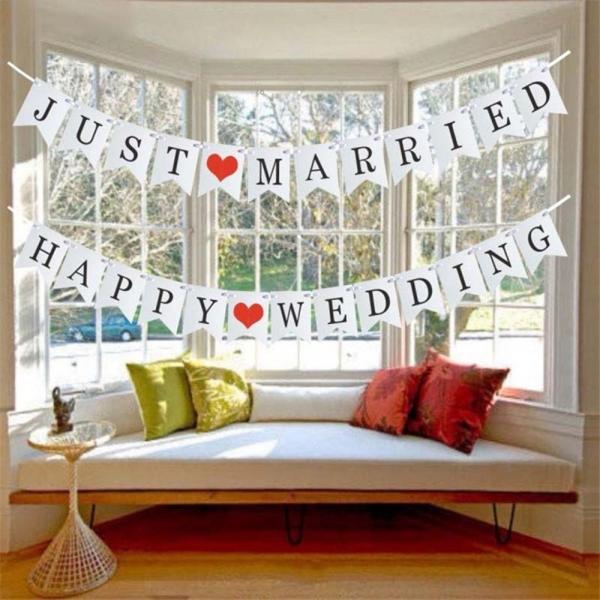 ガーランド 結婚式 飾り付け ウェディング ガーランド フォトプロップス 装飾 ハッピーウェディング 飾り 写真 撮影 Ga Ranndo Kakabit 通販 Yahoo ショッピング