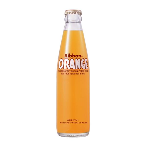 Ribbon ポッカサッポロ リボンオレンジ 200ml RT瓶 1ケース(24本入
