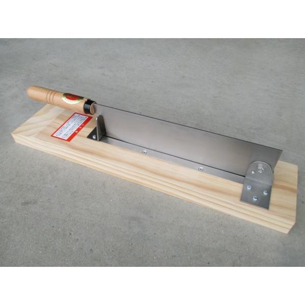 万能カッター　押し切り　日本製 ステンレス万能カッター（押し切り）背金なし 大きい物でも切りやすい