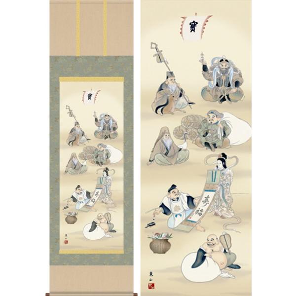 時代　七福神　版画　年画　掛軸　送料込み250824 時代 七福神 版画 年画 掛軸 送料込み250824 - メルカリ