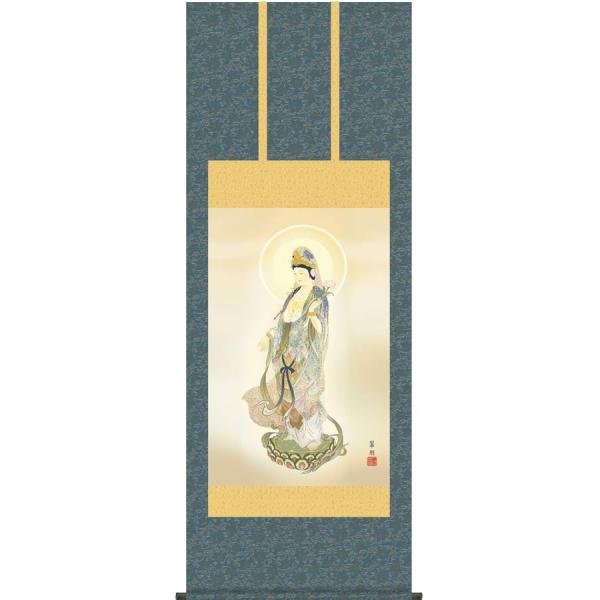掛け軸  圓相聖観音 仏書・仏画の掛け軸 清水雲峰作 聖観音 d6620