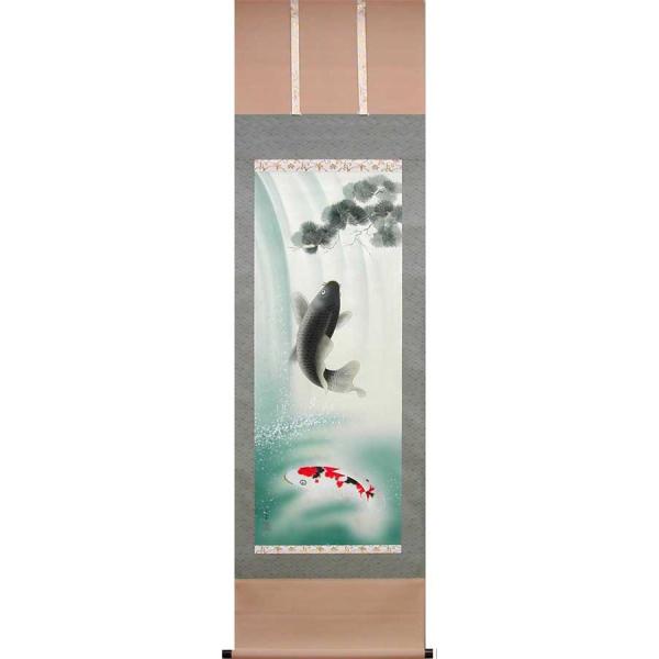 掛け軸 滝昇鯉 (林玉泉) (掛軸小物なし) 【掛軸】 : 掛け軸 掛け軸 滝昇鯉 (林玉泉) (掛軸小物なし) 【掛軸】 : 掛け軸