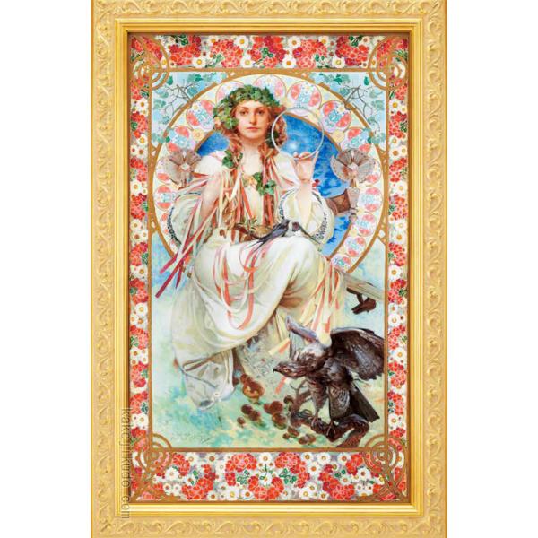 アルフォンス・ミュシャ、スラヴ賛歌、希少な画集より、新品高級額・額装付 アルフォンス・ミュシャ、スラヴ賛歌、希少な画集より、新品高級額