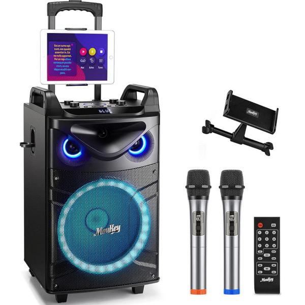 Moukey ワイヤレスマイク スピーカーセット PAセット 出力200W
