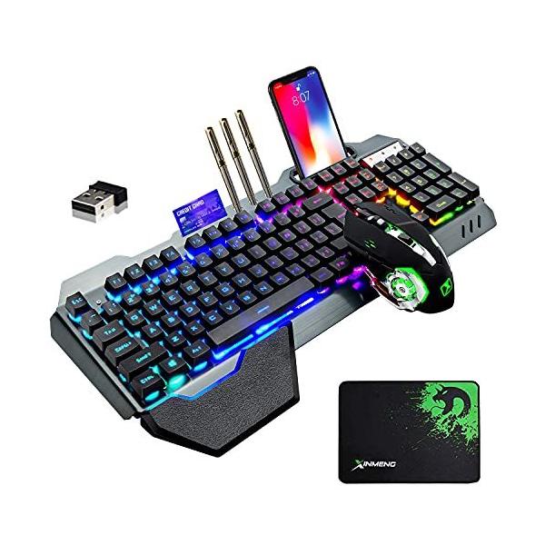 ゲーミングキーボードマウスセット、リンボーLEDバックライト、英語 