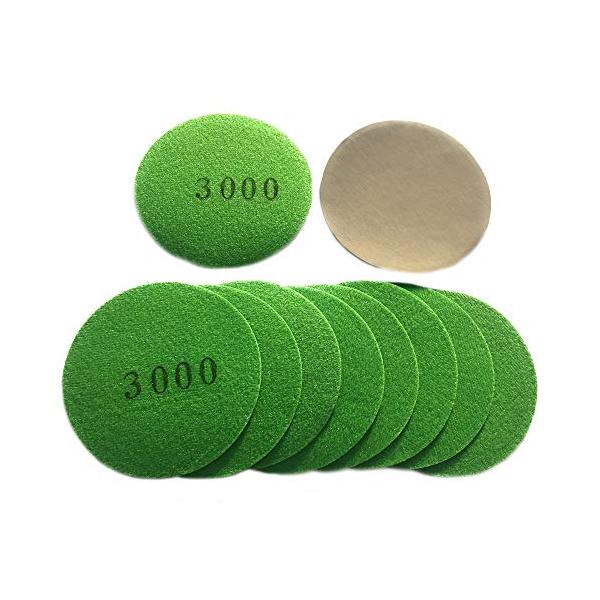 ASPALAND  耐水 ペーパー サンドペーパー 丸型 サンダー用 紙 やすり 鏡面磨き 125ｍｍ セット  10枚 3000