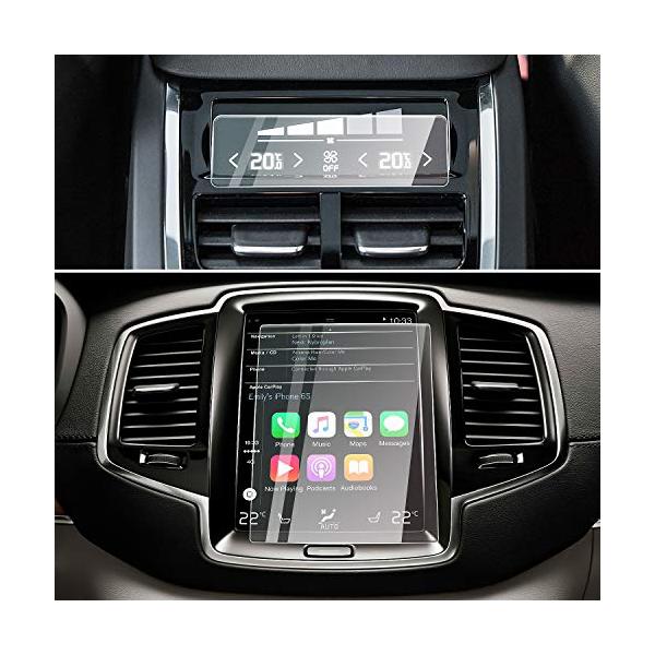 CDEFG 2019新型 ボルボ XC60 カーナビ+エアコンパネル 保護フィルム Volvo XC60 S60 XC90 8.7インチ ナビ+エアコンディ
