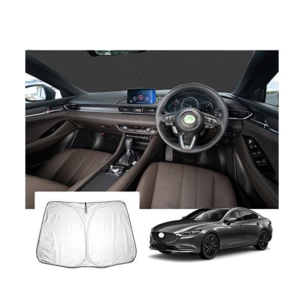 【GAFAT】MAZDA マツダ6 MAZDA6 GJ系 2017+ アテンザ セダン 新型 専用 車用サンシェード フロントガラス用 UVカット ATEN