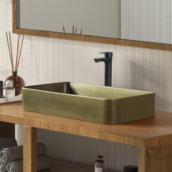 LUYI レトロ 洗面ボウルセット 置き型 手洗いボウル 洗面台 610x345x110mm