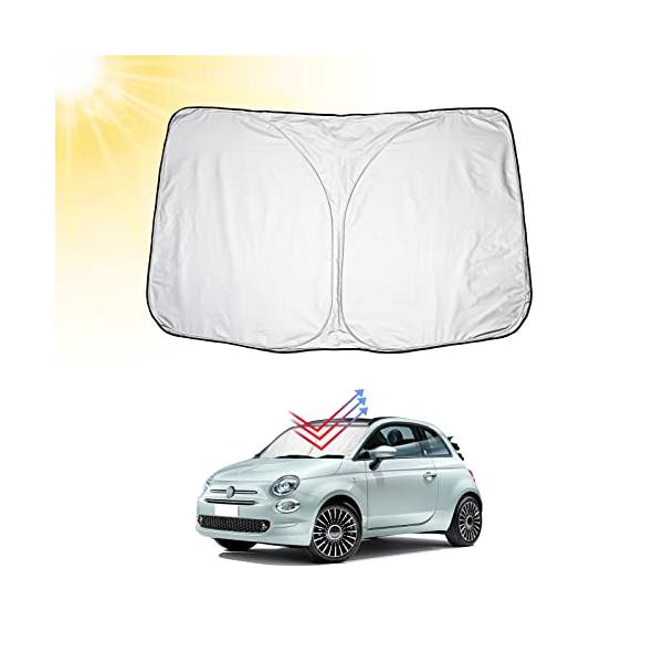 BIBIBO フィアット 500/アバルト 595 サンシェード 新型 フィアット専用 フロント車用サンシェード フィアット 500