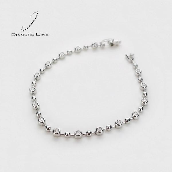 限定1点】 K18 ホワイトゴールド ダイヤモンド ブレスレット 日本製  