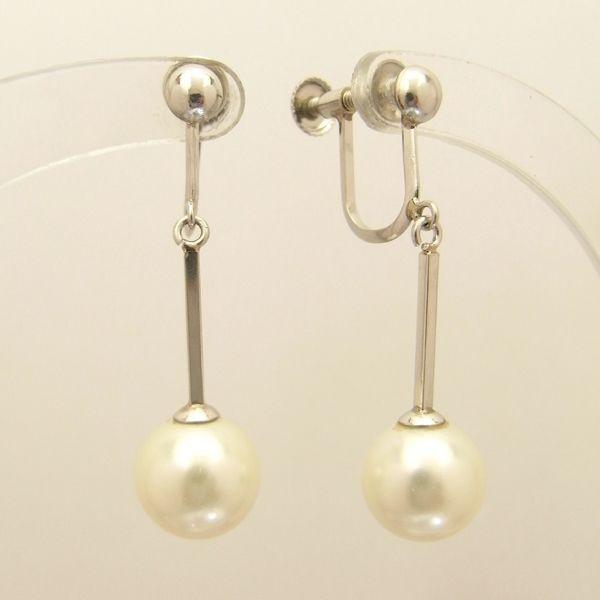 限定1点】 Pt900プラチナ パール イヤリング 日本製 【KSEA12976  