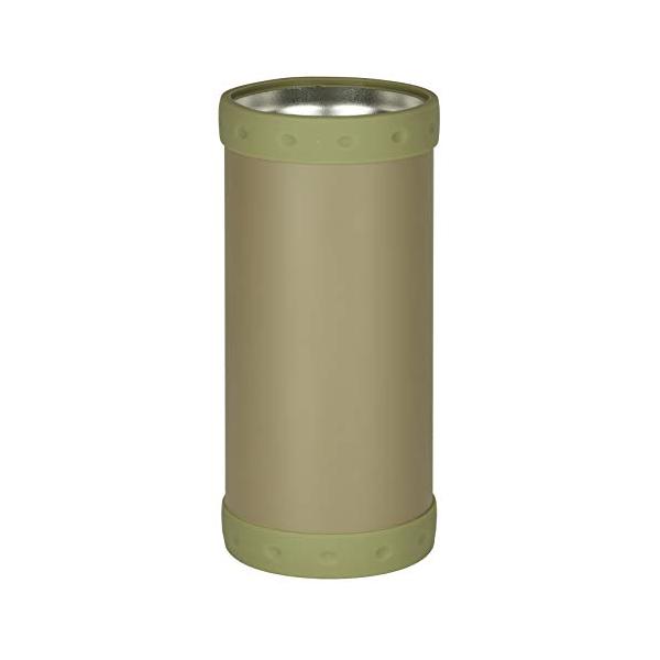 パール金属 真空断熱 保冷 缶ホルダー 缶クーラー タンブラー 2WAYタイプ 500缶用 アウトドア カーキ D-5723 暑さ対策 保冷カップ
