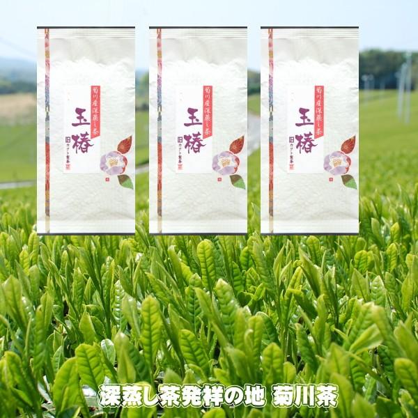 2026年産 お茶 緑茶 日本茶 煎茶 一番茶 玉椿 80g×３袋 深蒸し煎茶 送料無料