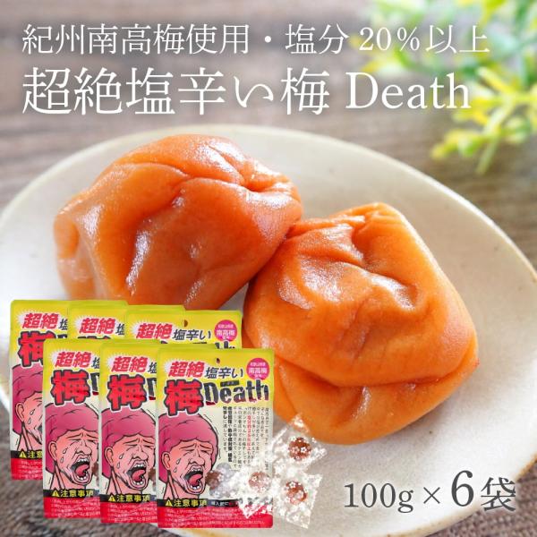 梅干し 個包装 無添加 紀州 南高梅 6袋 塩分 20% 昔ながら しょっぱい
