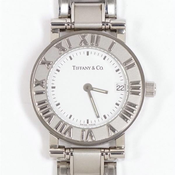満点の ティファニー Tiffany Co 中古 中古美品 白文字盤 クォーツ レディース アトラス ティファニー Tiffany Co 腕時計 レディース腕時計