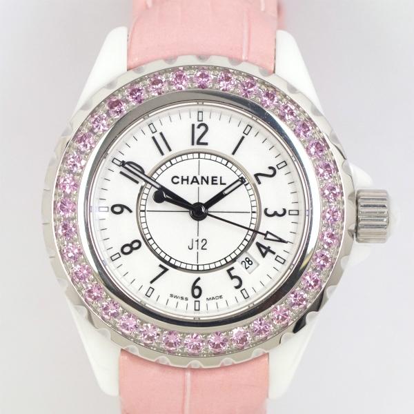 Chanel シャネル J12 レディース 33ミリ H1336 ピンクサファイヤベゼル クォーツ 中古美品 F ブランドギャラリーカレイド 通販 Yahoo ショッピング